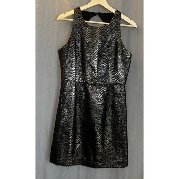 JACK BY BB DAKOTA Women's Metallic Snake print metal bronze Dress Size 6 - Picture 6 of 16